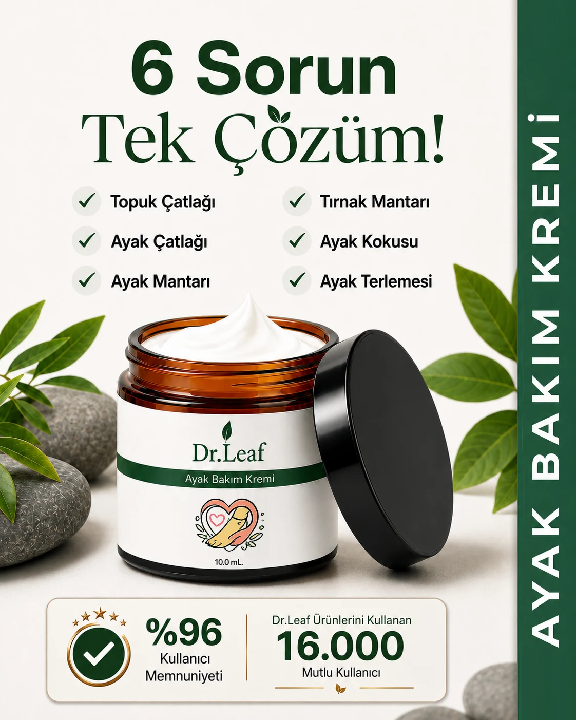 Ayak Bakım Kremi - Ayak & Tırnak Mantarı, Ayak & Topuk Çatlağı, Koku ve Terleme 100 ml