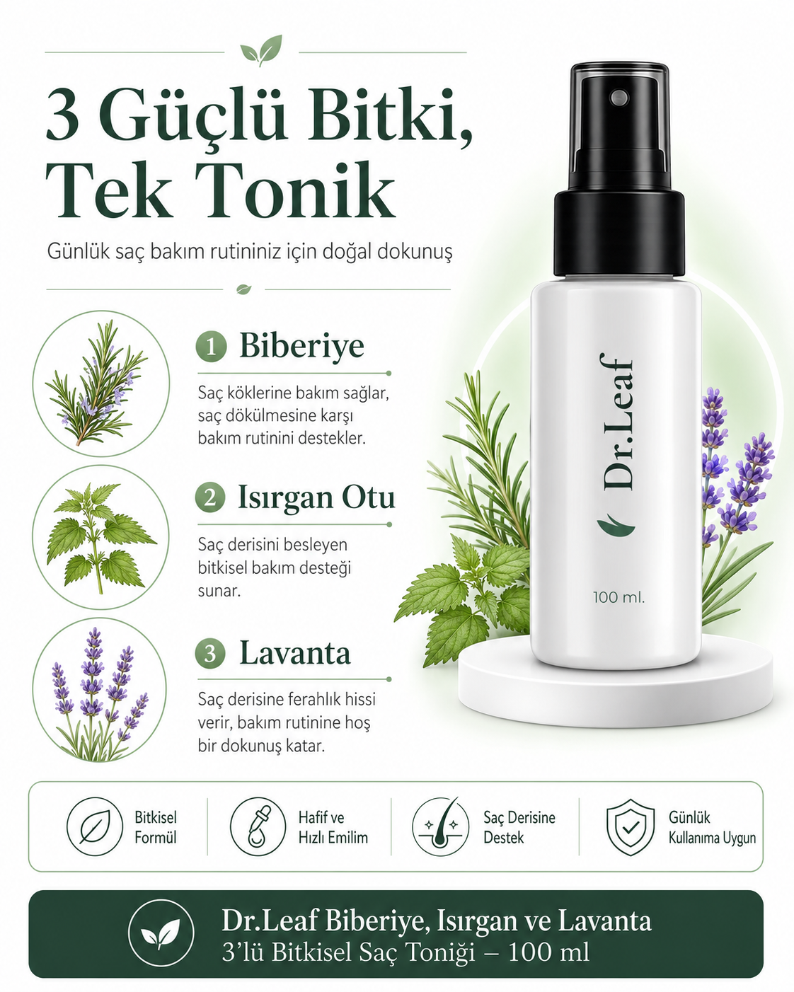 3’lü Bitkisel Saç Toniği - görsel 2