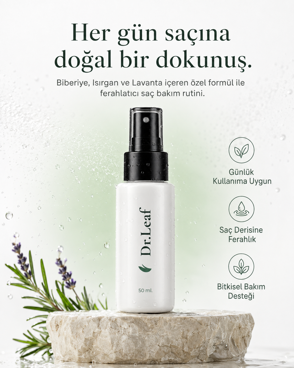 Durulanmayan ve taşınabilir bakım kolaylığı