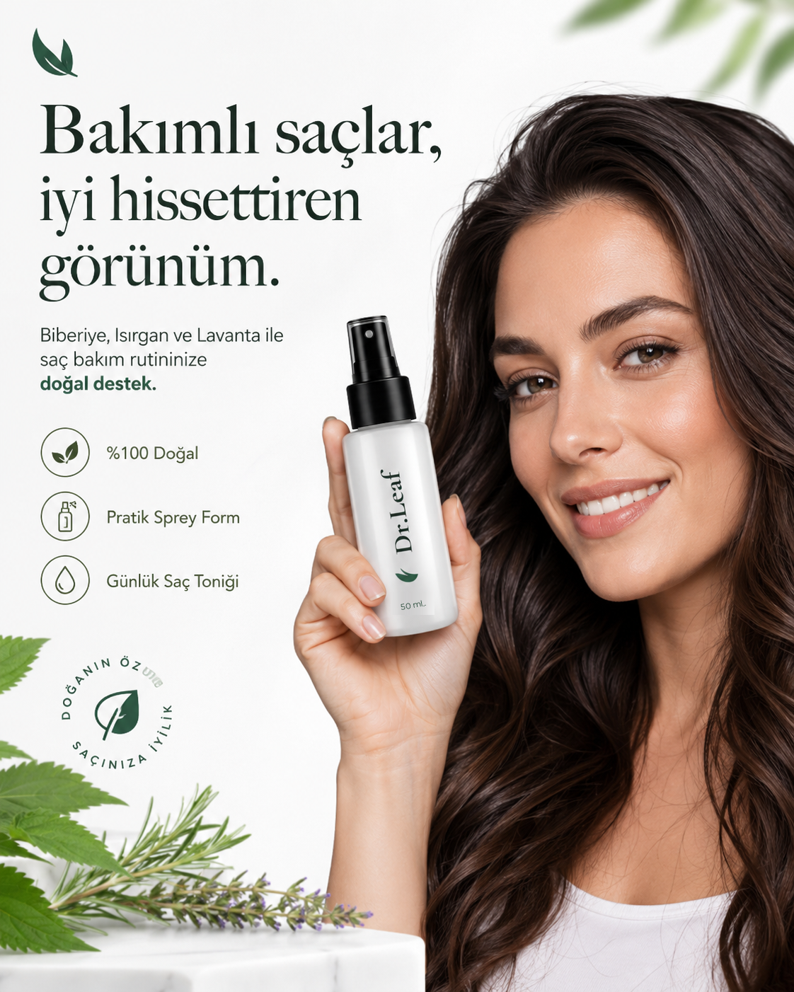 Saçın daha canlı ve dolgun görünmesini destekler