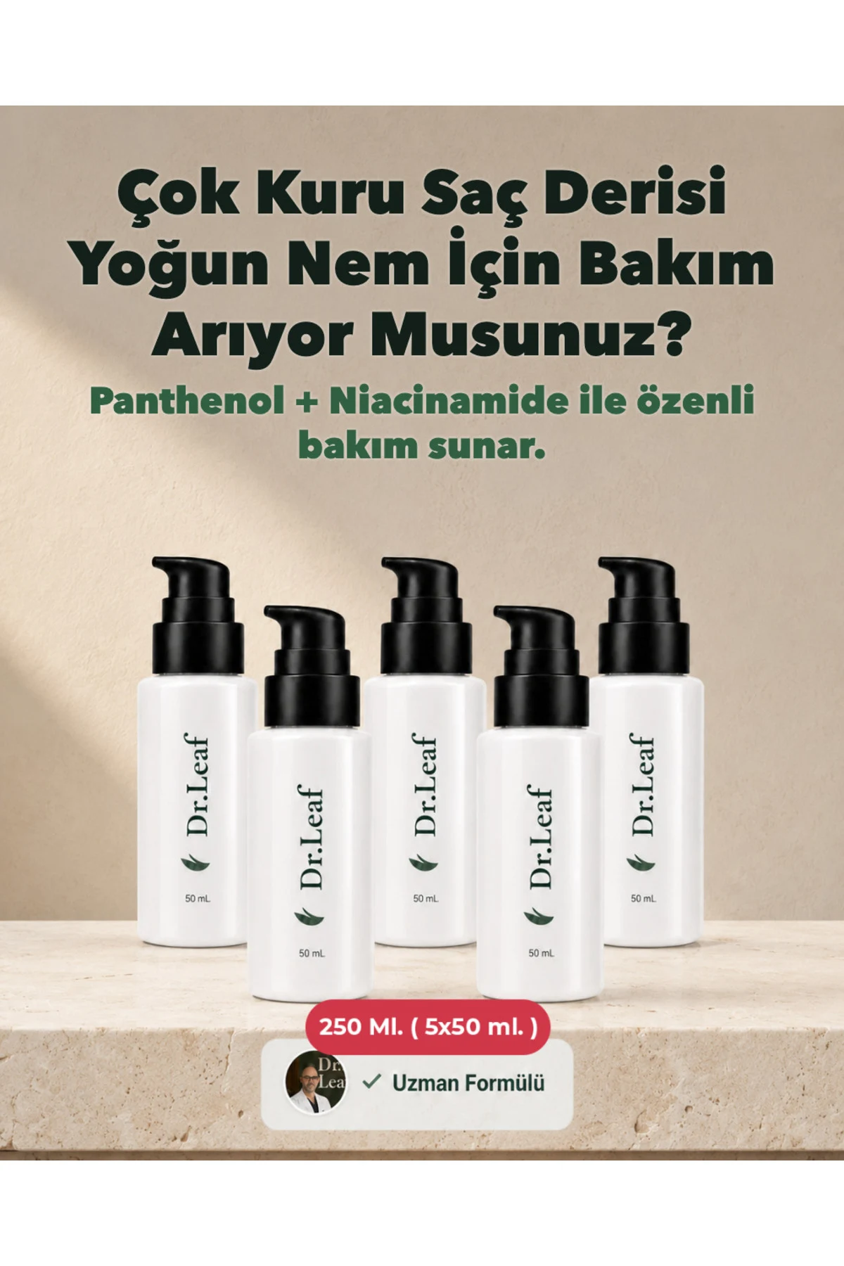 Pullanan Kuru Saç Derisi Kremi 250 ml (5 x 50 ml - görsel 1