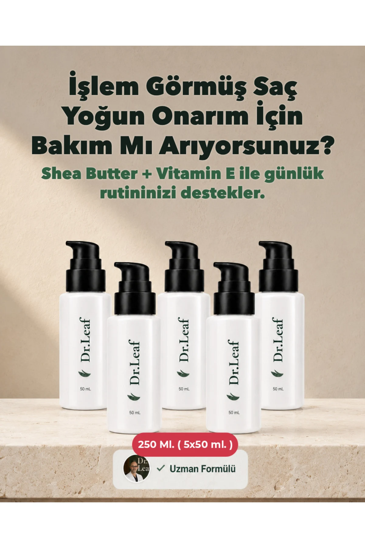 Yıpranmış Bukleli Saç Bakım Kremi 250 ml (5 x 50 - görsel 1