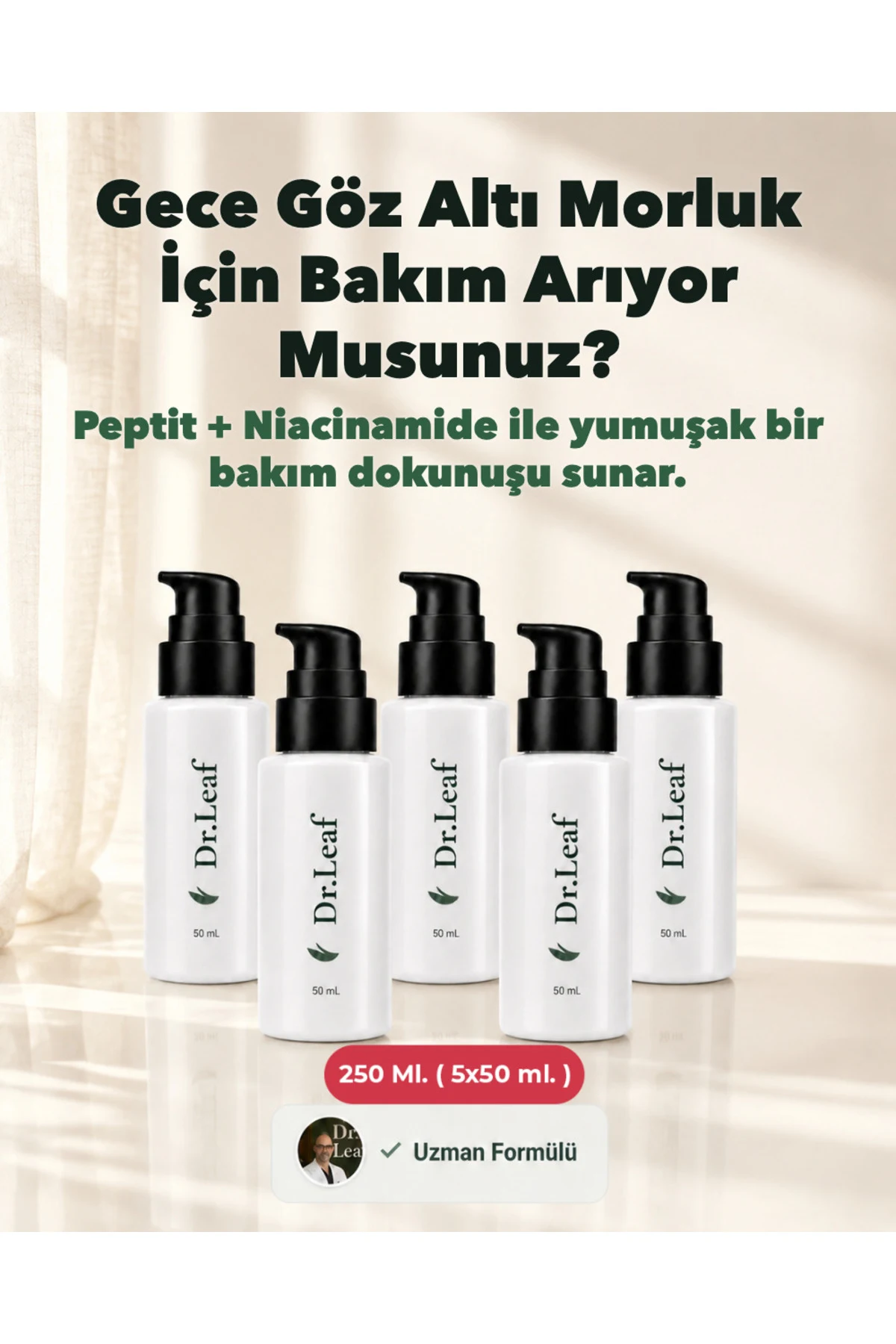 Yorgun Göz Altı Bakım Kremi – Peptit + Hyaluroni - görsel 1