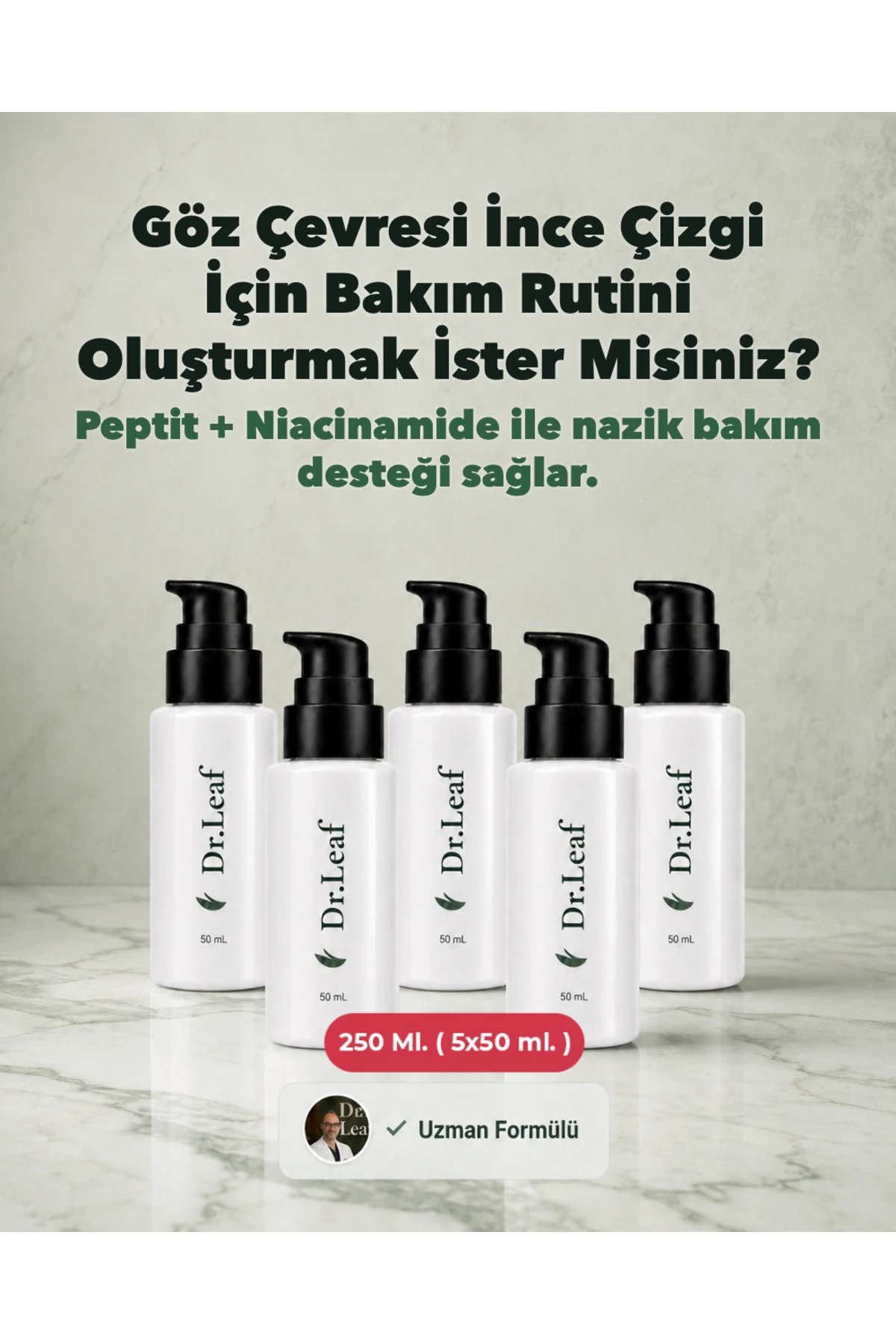 Yüz Kırışıklık Bakım Kremi – Peptit + Hyaluronik - görsel 1