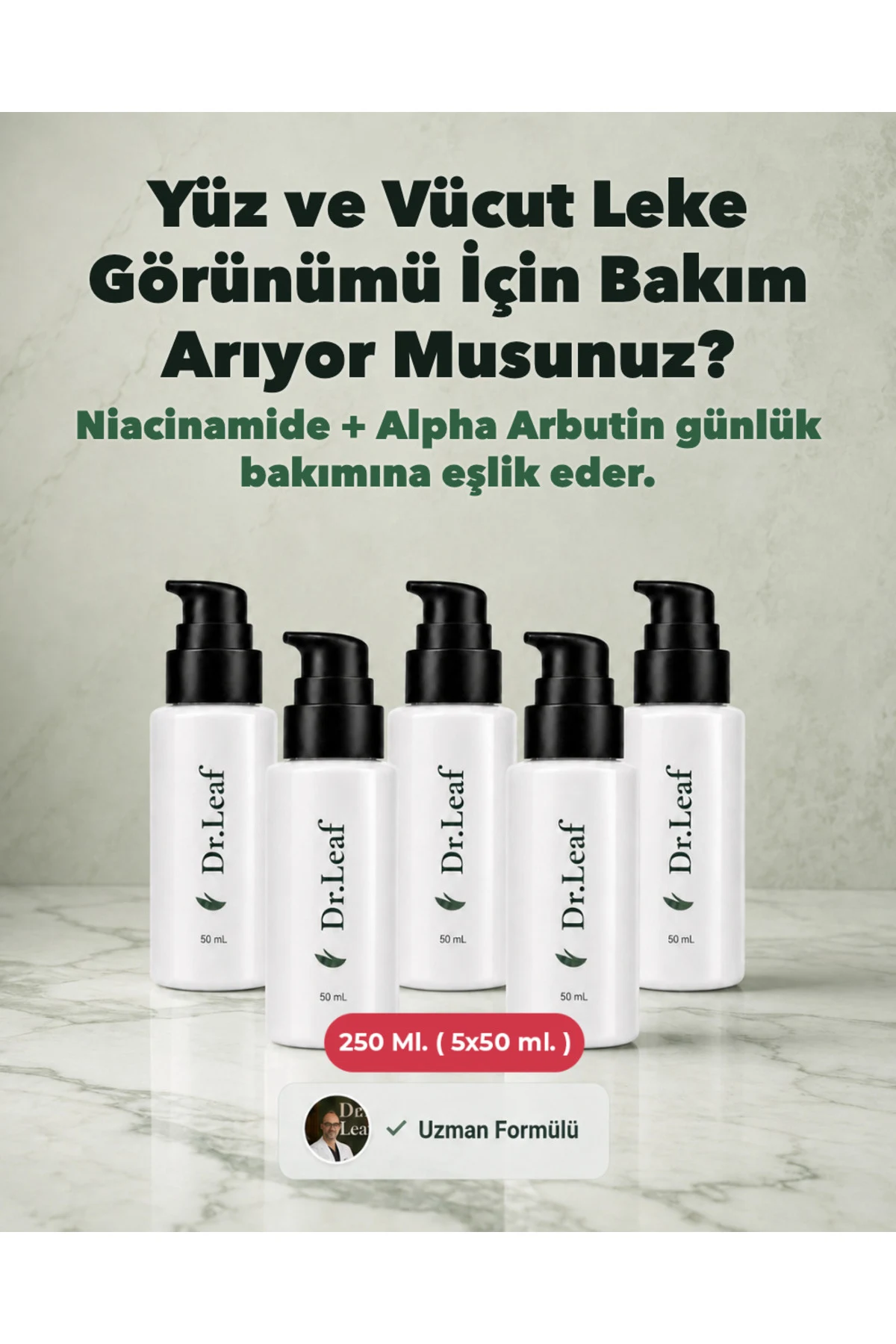 Yüz Kremi – Niacinamide + Vitamin C 250 ml (5 x - görsel 1
