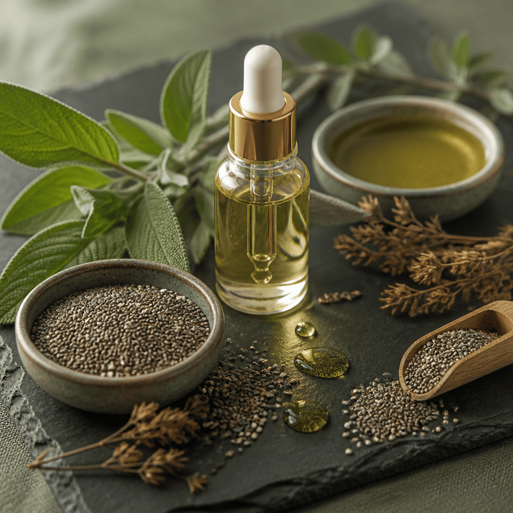 Chia Tohumu Yağı — doğal bileşen görseli