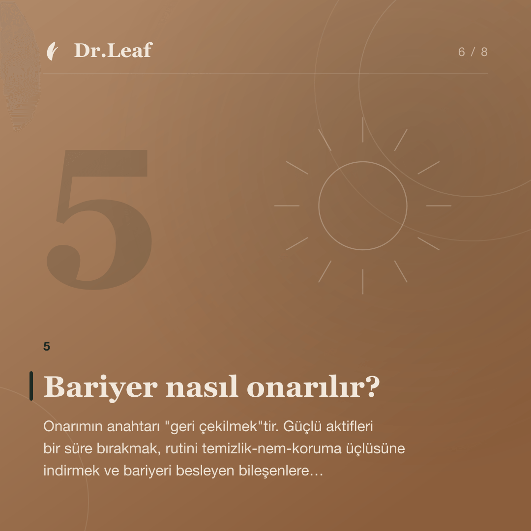 Cilt Bariyeri Nedir ve Nasıl Desteklenir?: Bariyer nasıl onarılır? — bilgi kartı 6