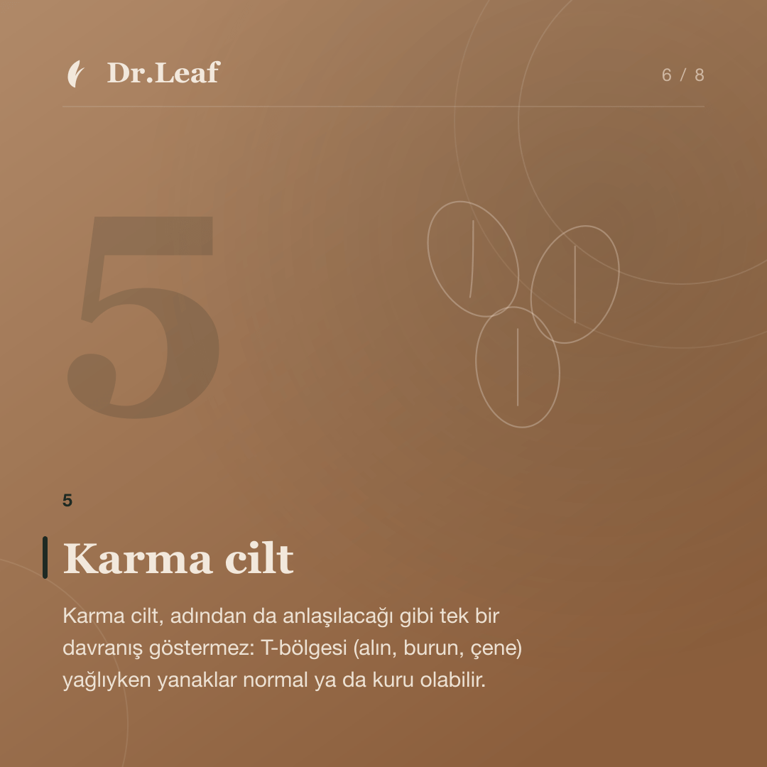 Cilt Tipleri Nelerdir? Cilt Tipinizi Doğru Belirleme Rehberi: Karma cilt — bilgi kartı 6
