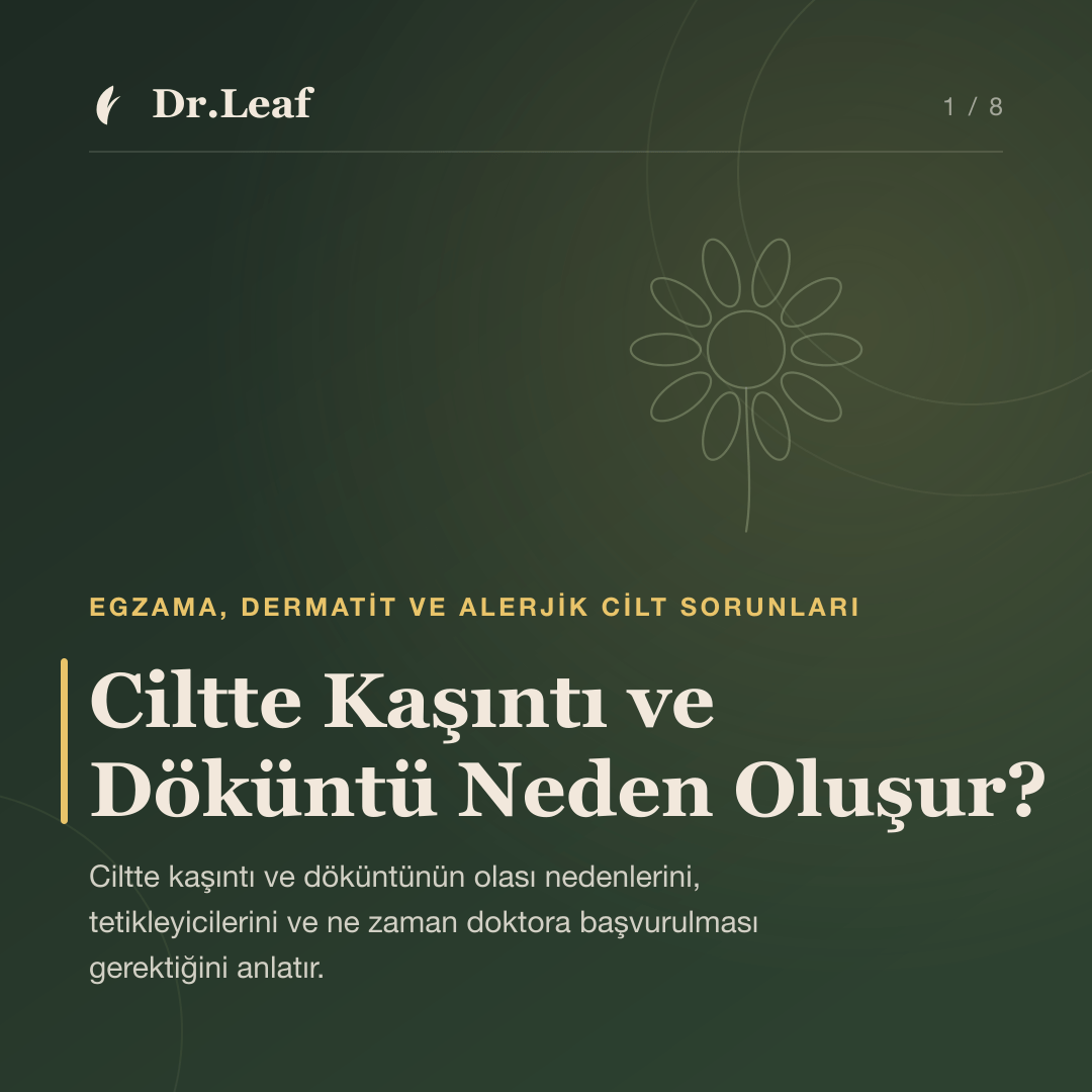 Ciltte Kaşıntı ve Döküntü Neden Oluşur? — Dr.Leaf bilgi kartı