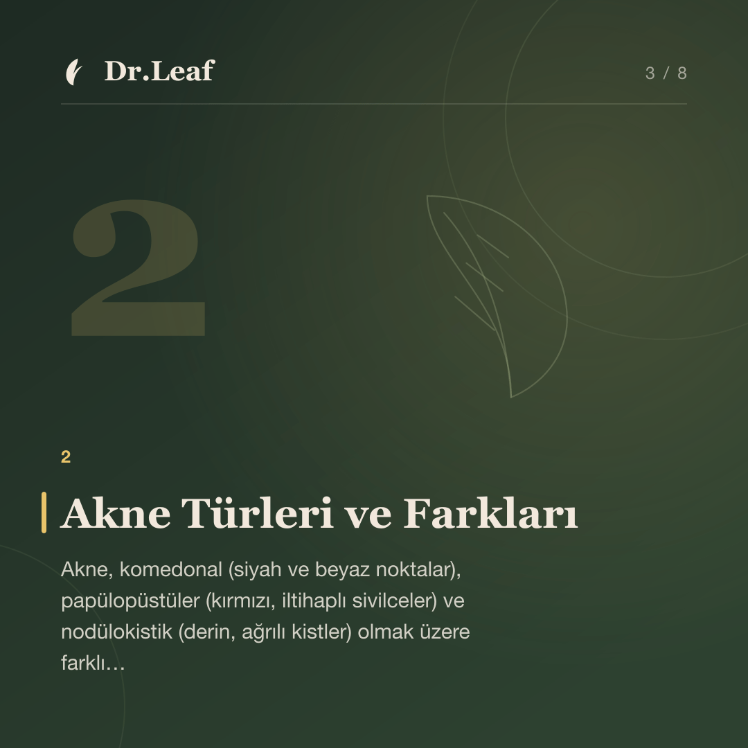 Ergenlik Döneminde Akne ve Doğru Cilt Bakımı: Akne Türleri ve Farkları — bilgi kartı 3