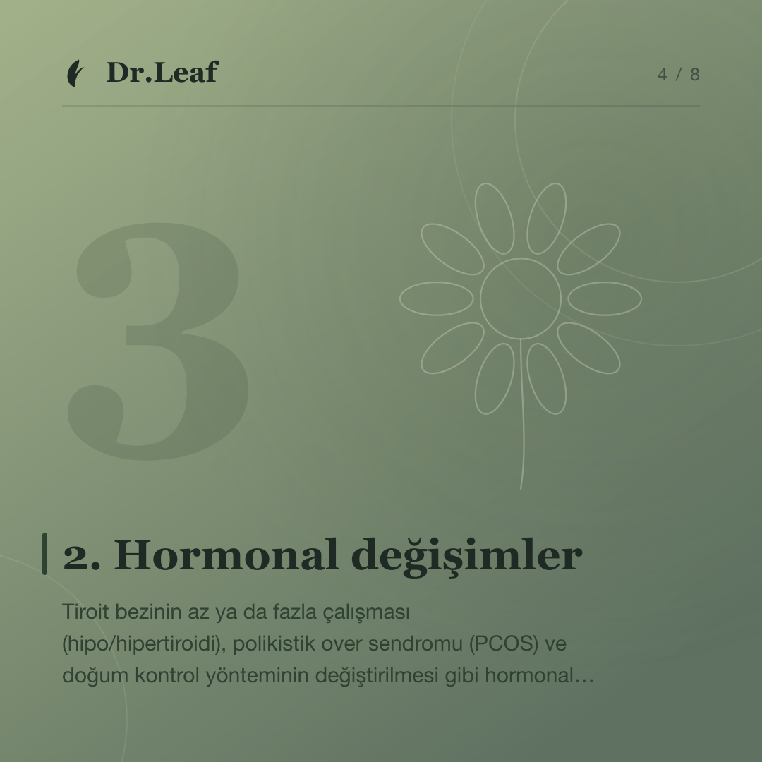 Kadınlarda Saç Dökülmesinin Yaygın Nedenleri: 2. Hormonal değişimler — bilgi kartı 4