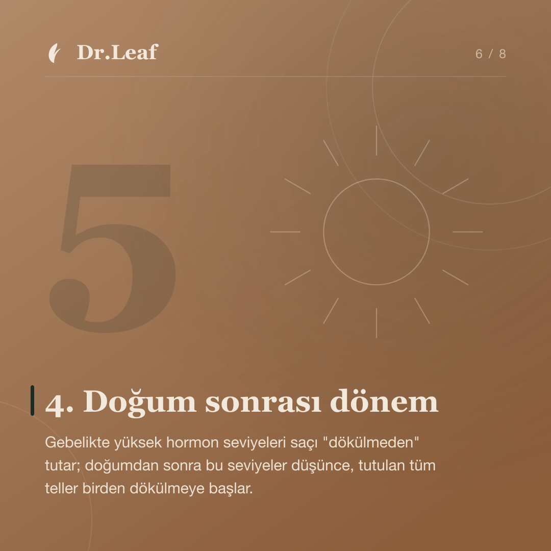 Kadınlarda Saç Dökülmesinin Yaygın Nedenleri: 4. Doğum sonrası dönem — bilgi kartı 6