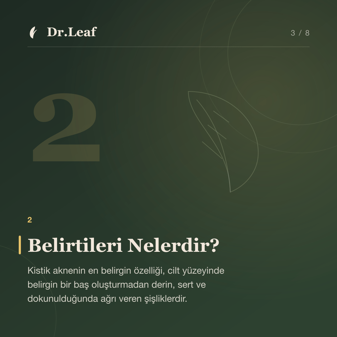 Kistik Akne Nedir? Belirtileri ve Yaklaşımı: Belirtileri Nelerdir? — bilgi kartı 3