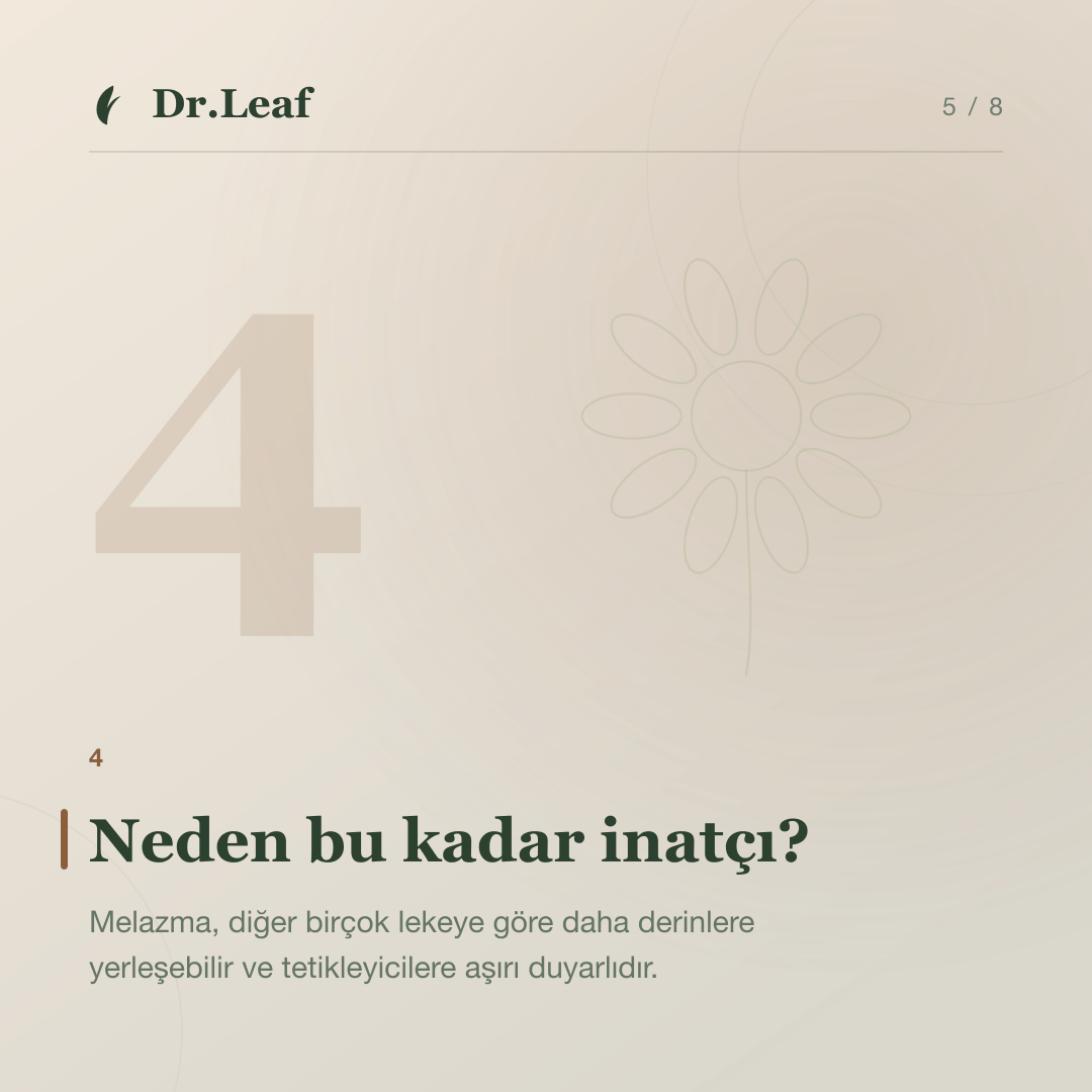 Melazma Nedir? Belirtileri ve Tetikleyicileri: Neden bu kadar inatçı? — bilgi kartı 5