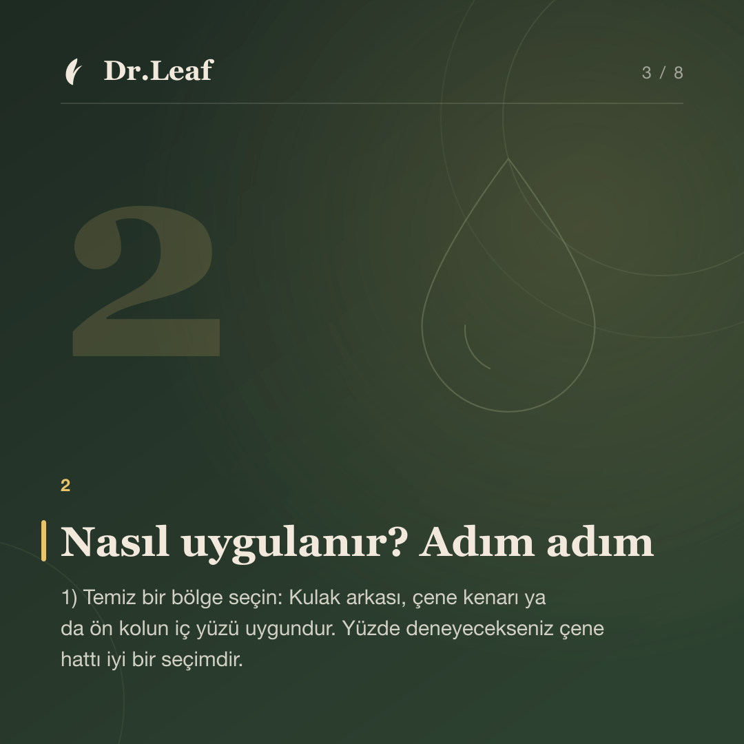 Yama Testi Nedir ve Yeni Bir Cilt Ürünü Nasıl Test Edilir?: Nasıl uygulanır? Adım adım — bilgi kartı 3
